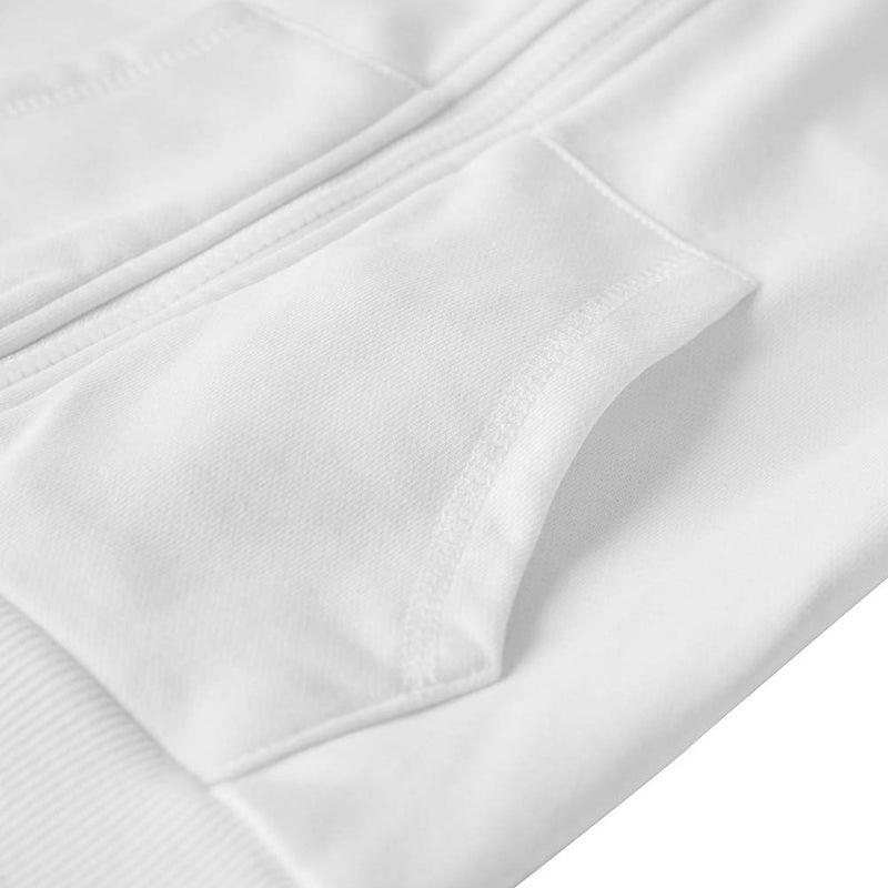 Spring&Gege Youth Solid Full Zipper Hoodies Soft Kids Hooded Sweatshirt for Boys and Girls Size 11-12 Years White - Image 5